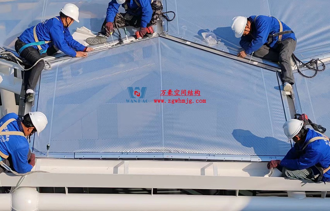 已完工，這個ETFE氣枕商業(yè)天幕閃亮登場！